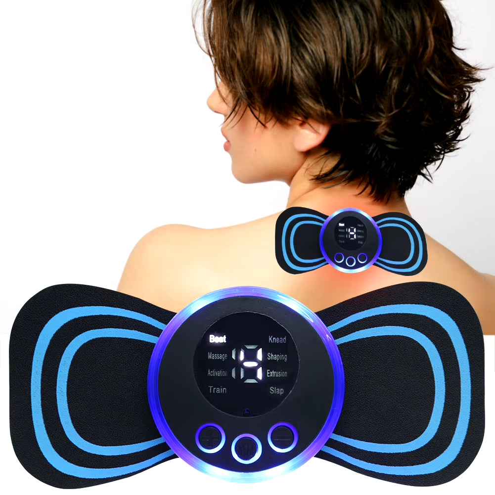 EMS Electric Pulse Neck Massager Cervical Massage Patch 8 Mode LCD Display Neck Stretcher Back Muscle Stimulator Relief Pain